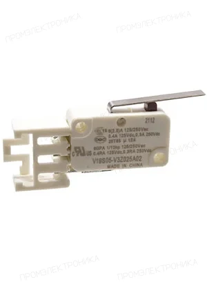 HONEYWELL V19S05-V3Z025A02, микропереключатель SPDT лапка 250В 5А Rast 2.5  0.25N