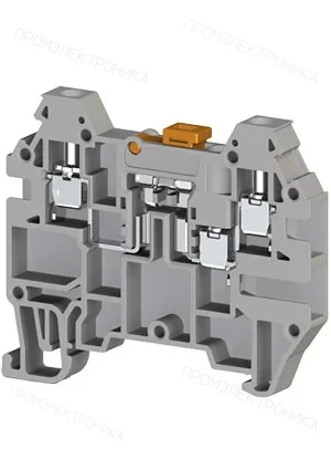 Klemsan 324949, Клеммник 3-х выводной с размыкателем, 2,5 мм.кв., (серый); AVK 2,5 EA