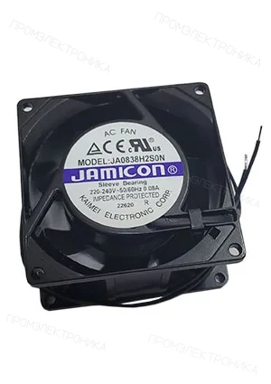 JAMICON JA0838H2S0N-L, вентилятор 220В провода 80х80х38мм втулка