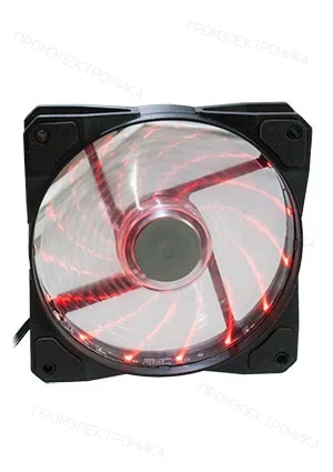 EVERCOOL CLR12025LL12SA-RD, вентилятор 120*120*25мм 12В с подсветкой красный, подшипник скольжения, 1700 об/м