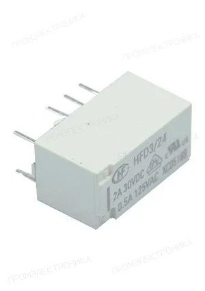 HONGFA HFD3/24-L2S1R, Миниатюрное сигнальное реле, 24 VDC,  277 V,  4 A, = G6SK2G DC24