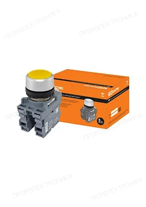 TDM electric SQ0747-0003, MP1-20Y кнопка в сборе d22мм 1з+1р желтая