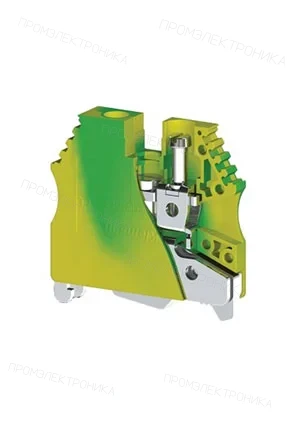 Klemsan 334460, Клеммник на DIN-рейку 6 мм.кв., (земля); AVK 6TK