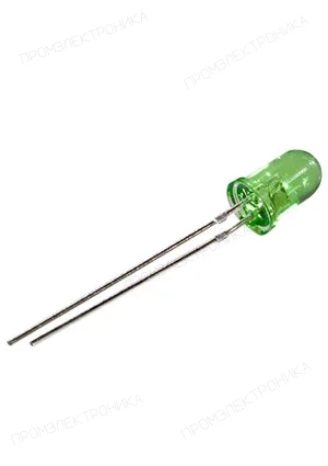 G-NOR GNL-5013GT, Светодиод зеленый 20  d=5мм 100-300мКд 565нМ (Green)