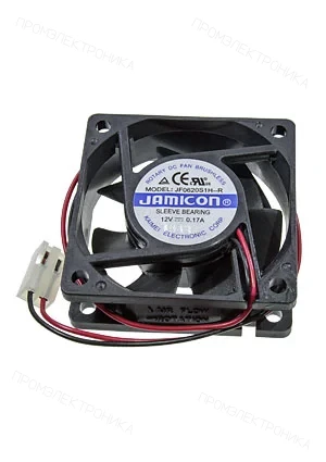 JAMICON JF0620S1H-R, вентилятор 12В 60х60х20мм подшипник скольжения
