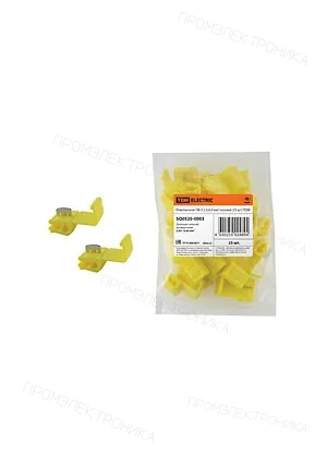 TDM electric SQ0520-0003, ОВ-3, ответвитель  2,5-6,0 мм2 желтый