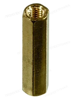 KLS PCHSS-20, стойка для печатной платы латунная М3 шестигранная (L-KLS8-DBK-M3-E4.7-L20)