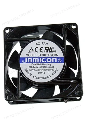 JAMICON JA0825H2BON-T-R, вентилятор 80х80х25мм 220В  (качения), разъем