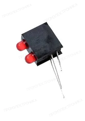 Kingbright L-934DB/2ID, два красных светодиода 3мм в корпусе
