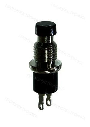 KLS L-KLS7-PBS-004D-B, кнопка без фиксации OFF-(ON) 250В 1А черная