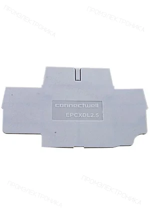 ConnectWell EPCXDL2.5, Торцевая пластина, 41.8 x 72.7 x 1.5 мм, аналог для 280-342, FED5.D.L, NPP PYK 2,5-2 F