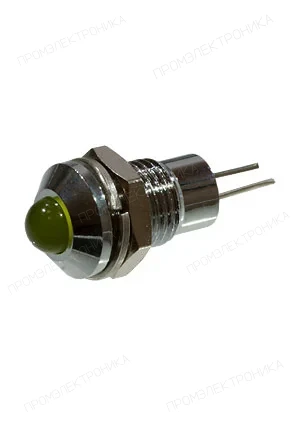 KLS L-KLS9-IL-M8-02A-5MM-Y, Светодиод с держателем желтый D=10.0мм M8 (аналог для L-610Y)