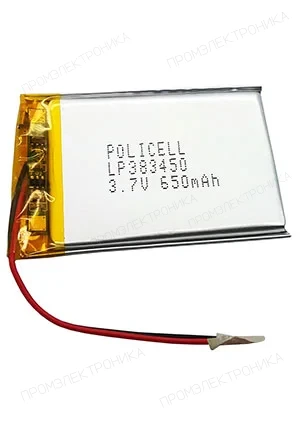 ROBITON LP383450, Аккумулятор литий-полимерный (Li-Pol) 800мАч 3.7В, с защитой