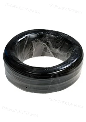 Orient 2K, 28 AWG (BLACK), кабель телефонный 2 жилы черный многожильный 7х0.12мм