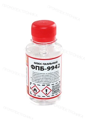 Solins ФПБ-9942 100мл, Флюс паяльный безотмывочный органический ПЭТ флакон