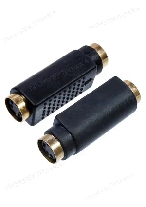 Без товарного знака 2-320G, переходник MINI DIN 4 pin(S-VHS)гнездо - MINI DIN 4 pin(S-VHS)гнездо пластик