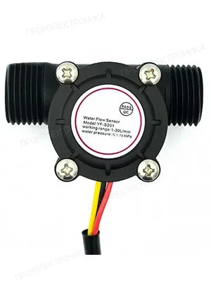 Китай YF-S201 Black, Датчик расхода воды для Arduino проектов, 1-30л/мин, резьба G1/2