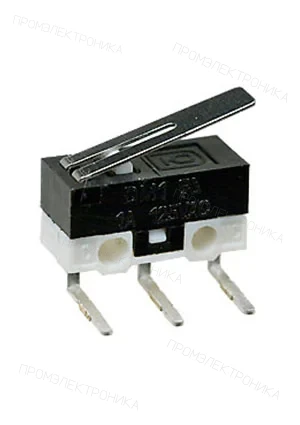 Switronic DM1-01C-30G-G, микропереключатель с лапкой 125В 1A угловой