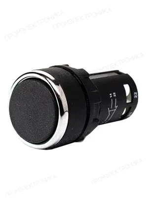 EMAS MB202DH, Кнопка без фиксации черная 2xON-(OFF) 4A 240VAC 22мм, IP40
