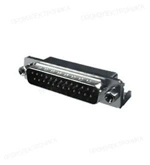 NXU DRB-25MA, вилка D-SUB 25 pin на плату угловая 7.2мм (107-25PCKKB)