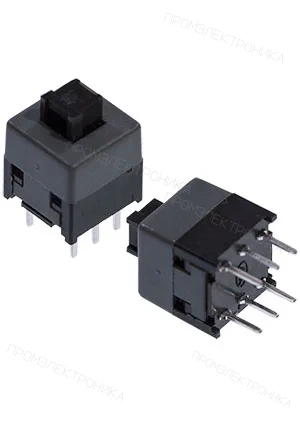 Gangyuan PB21E09-071, кнопка без фиксации 8.5x8.5мм серая 30В 0.3А (=MPS-850N-G)
