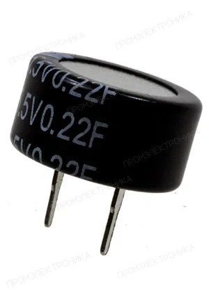 GreenTech GTSE-5R5-224ZC, ионистор 0.22Ф 5.5В горизонтальный