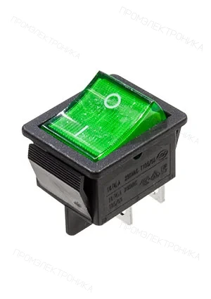 Gangyuan RS606-201A011CG1BLZ, выключатель зеленый SWR201-1A3/G (RS606-2040011CBB) KCD4-201N-C3-G/4P