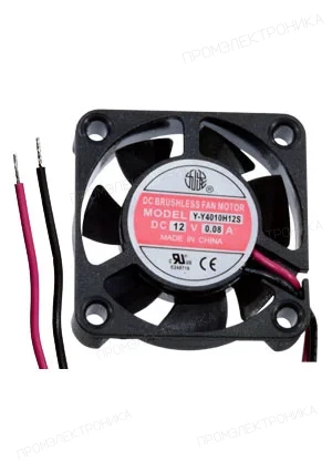 JIULONG MOTOR Y-Y4010H12S, вентилятор 12В клеммы 40х40х10мм (аналог для KF0410S1H, JL4010H12S) подшипник скольжени