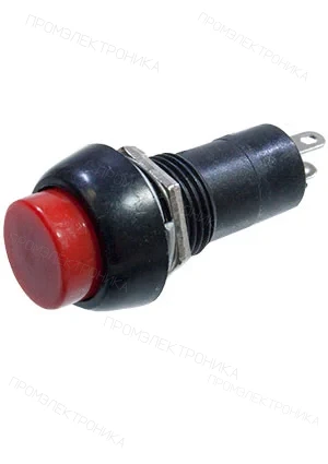 REXANT 36-3030, PBS-11AR, кнопка с фиксацией 12мм 250В 1А красная 2 контакта ON-OFF