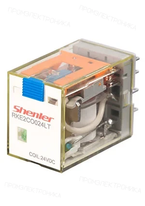 Shenler RKE2CO730LT, реле 230В 7А  2CO мех.индикация, кнопка блокировки, LED