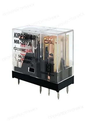 Кипприбор MR-207.A, Реле промежуточное, 2-конт., 220 VAC, 5А