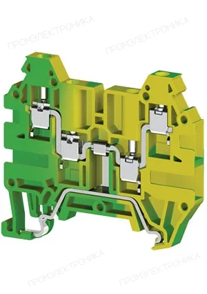 Klemsan 334220, Клеммник 4-х выводной, 2,5 мм.кв., (земля);  AVK 2,5 CCT
