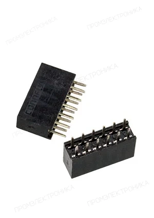 KLS PBD-12, гнездо на плату шаг 2.54мм 2x6 прям. (L-KLS1-208-2-12-S)