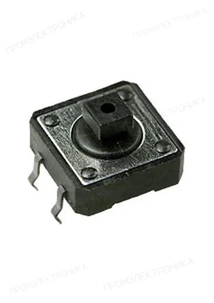 Switronic 1273HIM-160G-G, кнопка тактовая 12х12 h=7мм (аналог для DTS-24N SWT9)
