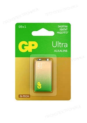 GP Batteries GP 1604AUA21-5CRSBC1, Батарейка Крона 1 шт. на блистере Ultra Alkaline G-Tech 9В