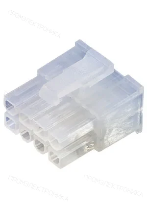 KLS MF-2x4F (MF-8F), розетка на кабель БЕЗ КОНТАКТОВ 4.2мм Mini-Fit (L-KLS1-4.20-2X04-MH)