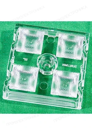 Sunlumin S01.01.01.269_MAXWELL-4-50, линза 50X50мм, 50 град, 4 LED, для 3535/3030/2835, PC