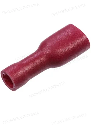 YCD FDFD2-187(8)  Red, гнездо полностью изолир. 4.75мм на провод 1.5-2.5кв.мм