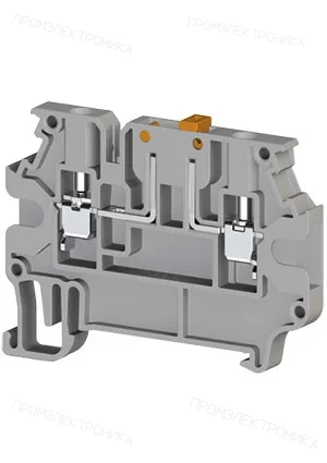 Klemsan 304419, Клеммник с размыкателем на DIN-рейку, 2,5 мм.кв. (серый); AVK 2,5 A