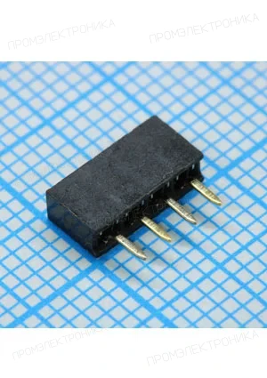 CONNFLY DS1026-01-1x4S8BV, гнездо на плату 1 ряд шаг 2мм 4 контакта PBS2-04