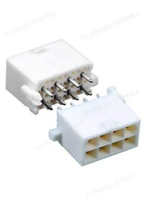 TE Connectivity 1-794065-1, Вилка на плату, Wire-to-Board, 8 Position, 4.14 mm 2х4 miniUNML , совместима с 794192-1