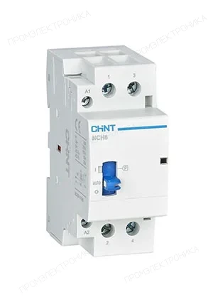 CHINT 257424, Контактор модульный с ручн. упр. NCH8-25M/02 AC220-240В 50/60Гц