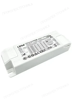 Lifud LF-AAD040-1050-42, LED драйвер, 40Вт, вх220-240В AC, вых 550-1050мА 9-42В DC, изол, пласт, DALI/PUSH