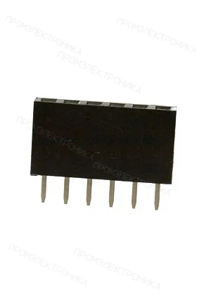 KLS PBS-6, гнездо на плату шаг 2.54мм 1x6 прям. (L-KLS1-208-1-06-S)