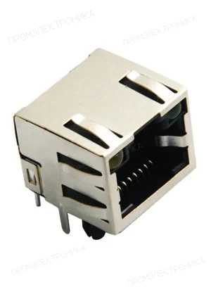 KLS L-KLS12-108-8P8C-1X1-2-Y/G-0-01, розетка RG-45 с двойной индикацией, экранированная