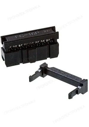KLS IDC-16F, гнездо на шлейф шаг 2.54мм (L-KLS1-204-16-B)