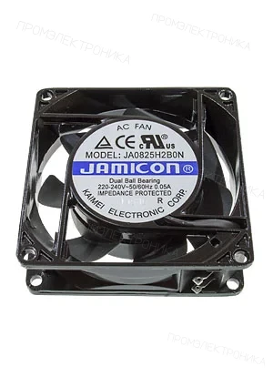 JAMICON JA0825H2B0N-T, вентилятор 220В клеммы 80х80х25мм подшипник качения