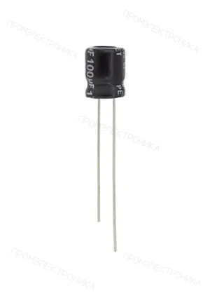 JWCO 100 UF 16V 105*C 6.3*7 (JWCO), KS101M1CBKJ0607VBK JWCO, миниатюрный электролитический выводной радиа