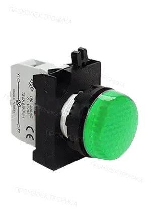 EMAS CP090XY, Арматура сигнальная зеленая со светодиодом 12-30 В перем. и пост. тока