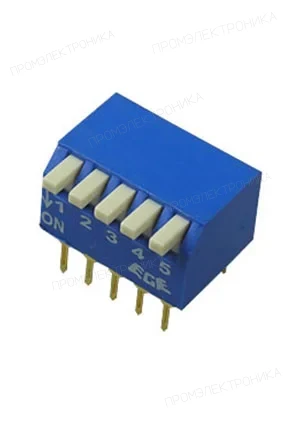 ECE RPL-05, DIP переключатель 5 поз. угол 90 (аналог для SWD3-5)